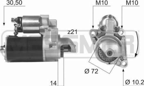 Messmer 220034R - Motorino d'avviamento autozon.pro