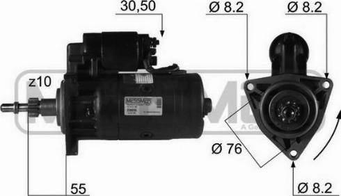 Messmer 220035A - Motorino d'avviamento autozon.pro