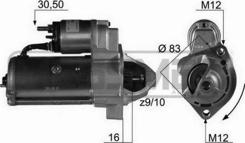 Messmer 220037A - Motorino d'avviamento autozon.pro