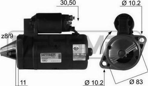 Messmer 220071R - Motorino d'avviamento autozon.pro