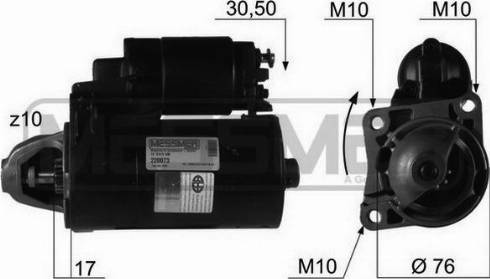 Messmer 220073R - Motorino d'avviamento autozon.pro