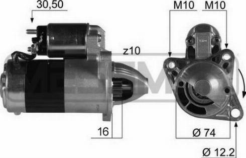 Messmer 220199A - Motorino d'avviamento autozon.pro