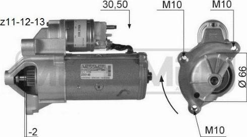 Messmer 220148A - Motorino d'avviamento autozon.pro