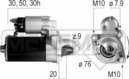 Messmer 220147A - Motorino d'avviamento autozon.pro