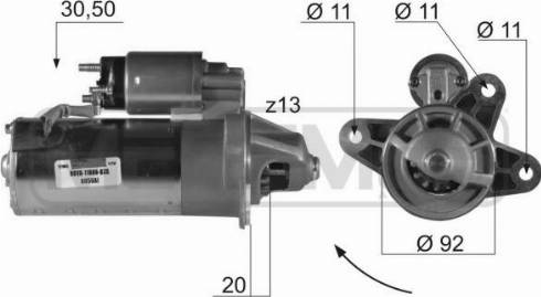 Messmer 220164A - Motorino d'avviamento autozon.pro