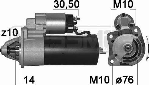 Messmer 220167A - Motorino d'avviamento autozon.pro