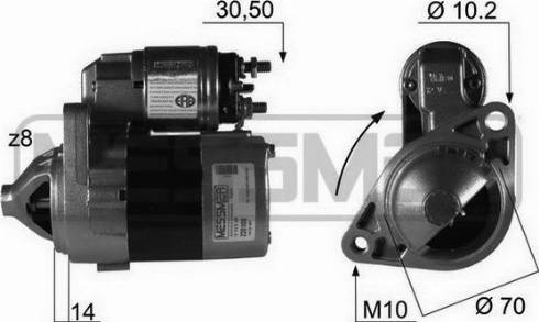 Messmer 220100R - Motorino d'avviamento autozon.pro