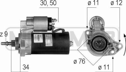 Messmer 220189A - Motorino d'avviamento autozon.pro