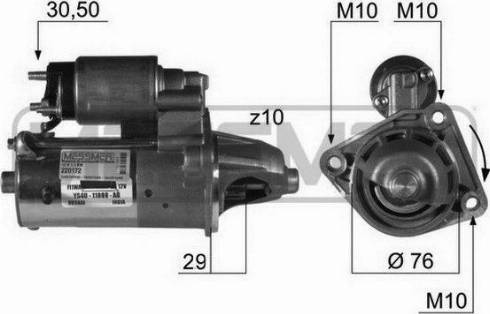 Messmer 220172A - Motorino d'avviamento autozon.pro