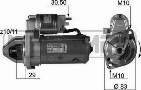 Messmer 220177A - Motorino d'avviamento autozon.pro