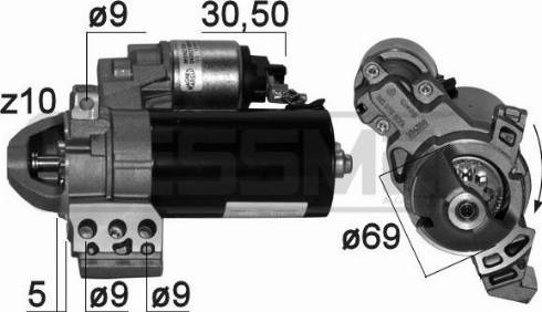 Messmer 220869A - Motorino d'avviamento autozon.pro