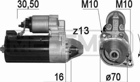 Messmer 220868A - Motorino d'avviamento autozon.pro