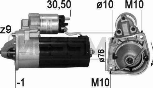 Messmer 220813A - Motorino d'avviamento autozon.pro