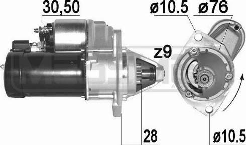 Messmer 220887A - Motorino d'avviamento autozon.pro