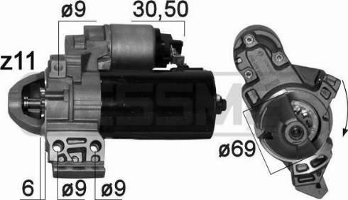 Messmer 220874A - Motorino d'avviamento autozon.pro