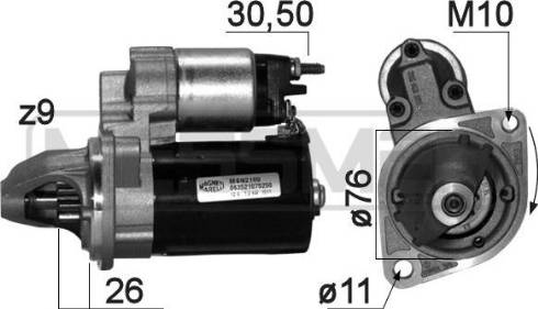 Messmer 220871A - Motorino d'avviamento autozon.pro