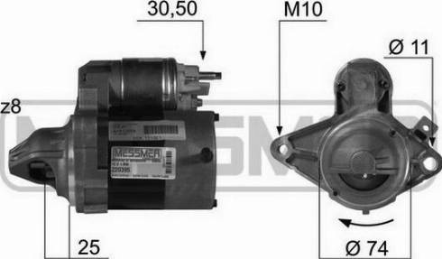 Messmer 220395A - Motorino d'avviamento autozon.pro