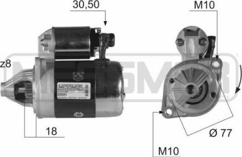 Messmer 220391A - Motorino d'avviamento autozon.pro