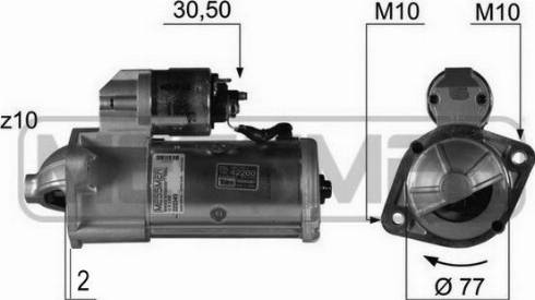 Messmer 220349A - Motorino d'avviamento autozon.pro