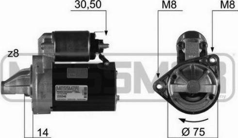 Messmer 220348A - Motorino d'avviamento autozon.pro