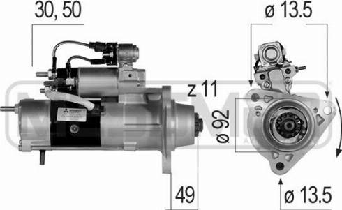 Messmer 220343A - Motorino d'avviamento autozon.pro