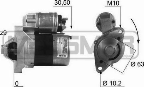 Messmer 220358A - Motorino d'avviamento autozon.pro