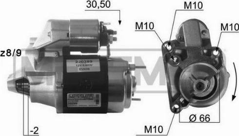 Messmer 220389A - Motorino d'avviamento autozon.pro