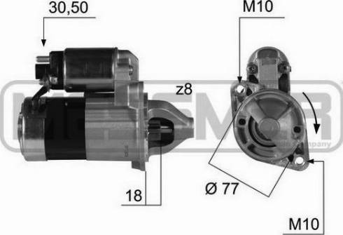 Messmer 220384R - Motorino d'avviamento autozon.pro