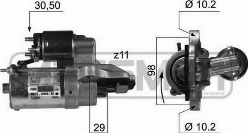 Messmer 220370A - Motorino d'avviamento autozon.pro