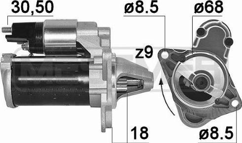 Messmer 220226R - Motorino d'avviamento autozon.pro