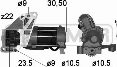 Messmer 220788A - Motorino d'avviamento autozon.pro