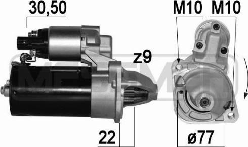 Messmer 220779A - Motorino d'avviamento autozon.pro