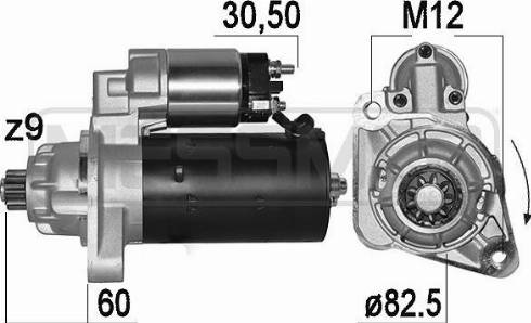 Messmer 221008A - Motorino d'avviamento autozon.pro