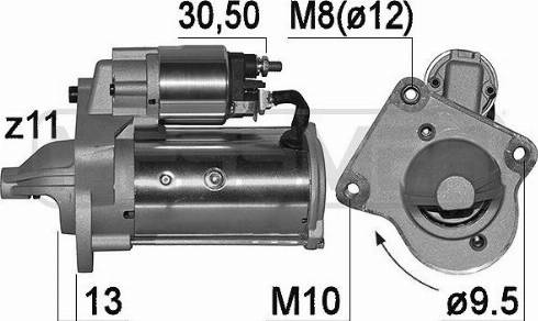 Messmer 221011A - Motorino d'avviamento autozon.pro