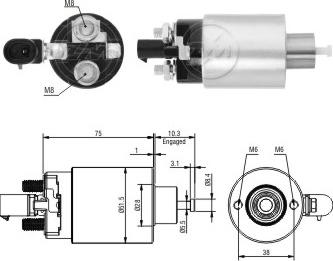 Messmer ZM6695 - Elettromagnete, Motore d'avviamento autozon.pro