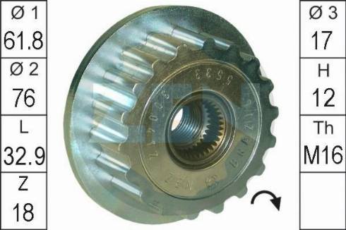 Messmer ZN5533 - Puleggia cinghia, Alternatore autozon.pro