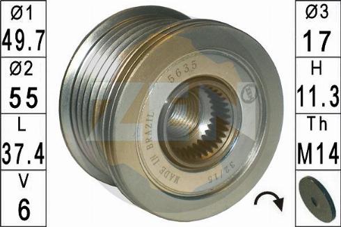 Messmer ZN5635 - Puleggia cinghia, Alternatore autozon.pro