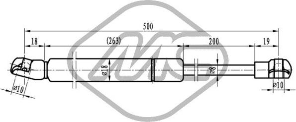 Metalcaucho 46813 - Ammortizzatore pneumatico, Cofano motore autozon.pro