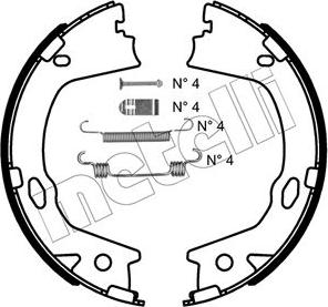 Metelli 53-0499K - Kit ganasce, Freno stazionamento autozon.pro