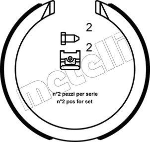 Metelli 53-0491K - Kit ganasce, Freno stazionamento autozon.pro