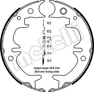 Metelli 53-0444K - Kit ganasce, Freno stazionamento autozon.pro