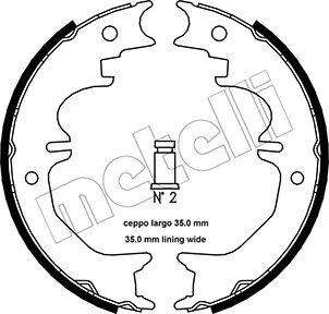 Metelli 53-0441 - Kit ganasce, Freno stazionamento autozon.pro