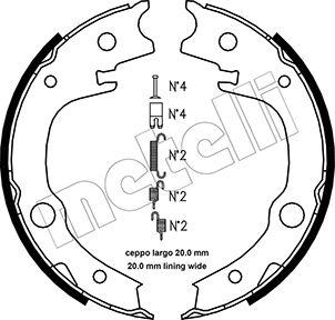 Metelli 53-0443K - Kit ganasce, Freno stazionamento autozon.pro