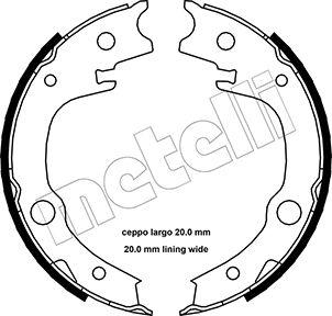 Metelli 53-0443 - Kit ganasce, Freno stazionamento autozon.pro