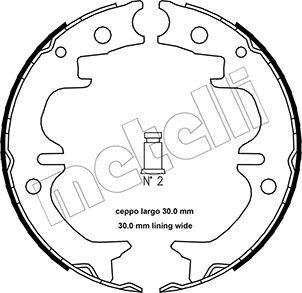 Metelli 53-0442 - Kit ganasce, Freno stazionamento autozon.pro