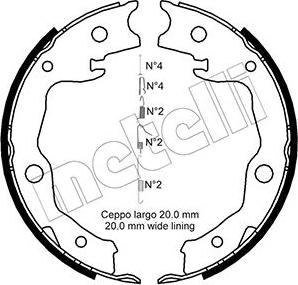 Metelli 53-0450K - Kit ganasce, Freno stazionamento autozon.pro