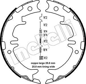 Metelli 53-0439K - Kit ganasce, Freno stazionamento autozon.pro