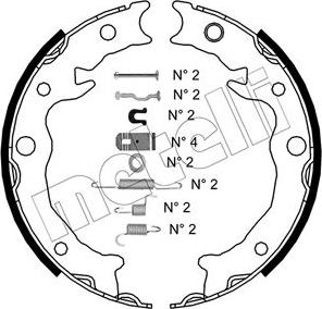 Metelli 53-0538K - Kit ganasce, Freno stazionamento autozon.pro