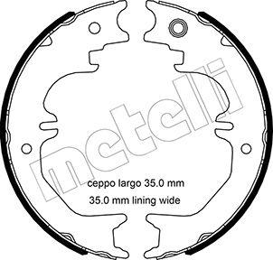 Metelli 53-0524 - Kit ganasce, Freno stazionamento autozon.pro