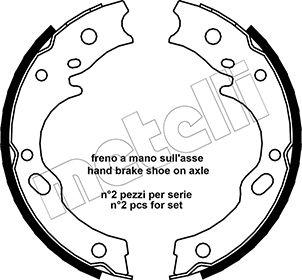 Metelli 53-0571 - Kit ganasce, Freno stazionamento autozon.pro